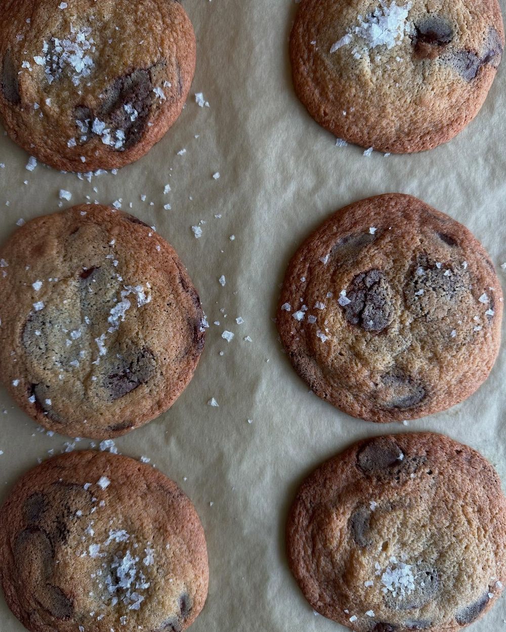 Salted chocolate chip cookies